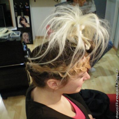 Préparation par sylvia chignon pour le show coiffure 2009